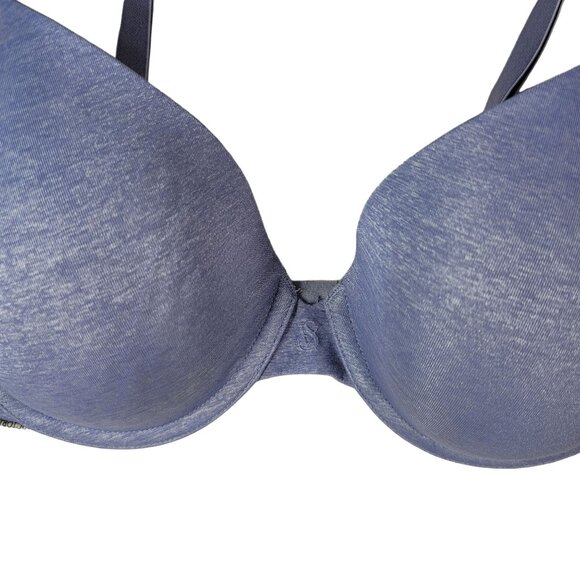 Victorias Secret Uplift Semi Demi Bra Purple 32DD Lightly Lined Seamless Adj - Picture 3 of 8